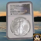 MINNESOTA 2021 $1 American Silver Eagle T2 NGC MS70 MINNESOTA State Series 🔥