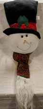 Large 30” Snowman Head Tree Topper or Table Decor Plush