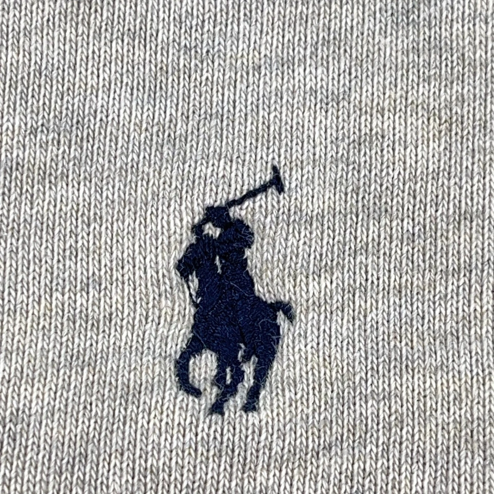 Moletom Polo Ralph Lauren Vintage Masculino XXL 2XL Cinza Gola Redonda Suéter Pon Azul* - Imagem 3 de 4