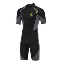 Zcco Mens Wetsuits 1.5Mm Premium Neoprene Back Zip Shorty Dive Skin For