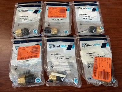 6Pk SharkBite ProLock 3/8 in. x 1/2 in. Push-to-Connect Plastic/Brass FIP B227