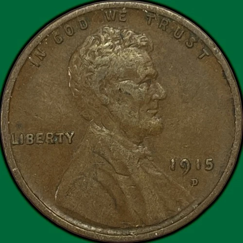 1915-D Lincoln Wheat Cent Near Extremely Fine XF/VF++ Coin #32796