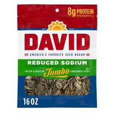 DAVID Reduced Sodium Sunflower Seeds, Original Flavor, Father's Day 16.0 oz