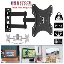 US Full Motion TV Wall Mount Swivel Tilt 17 26 27 32 36 37 39 40 42 Inch
