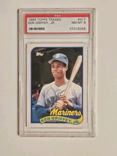 1989 TOPPS TRADED #41T KEN GRIFFEY JR. ROOKIE RC MINT PSA 8 SEATTLE MARINERS
