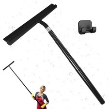 Telescopic Black Shower Squeegee for Glass Doors, Tile Extra Large,