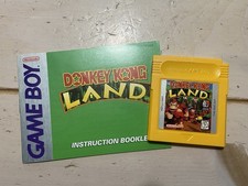 Donkey Kong Land (Nintendo Game Boy, 1995) w/ Manual - New Battery, Tested