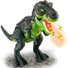 Walking Dinosaur Toys for Kids 3-5, Electric T Rex Toy Spray Mist, Light up an