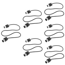 Set of 6 Reusable Midi Extension Cables Black...