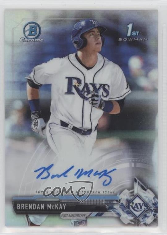 2017 Bowman Draft Chrome Pick Refractor 178/499 Brendan McKay #CDA-BM Auto 0rf