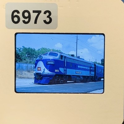 Wabash Railroad EMD Diesel Locomotive 1951 Train Original 35mm Color Slide