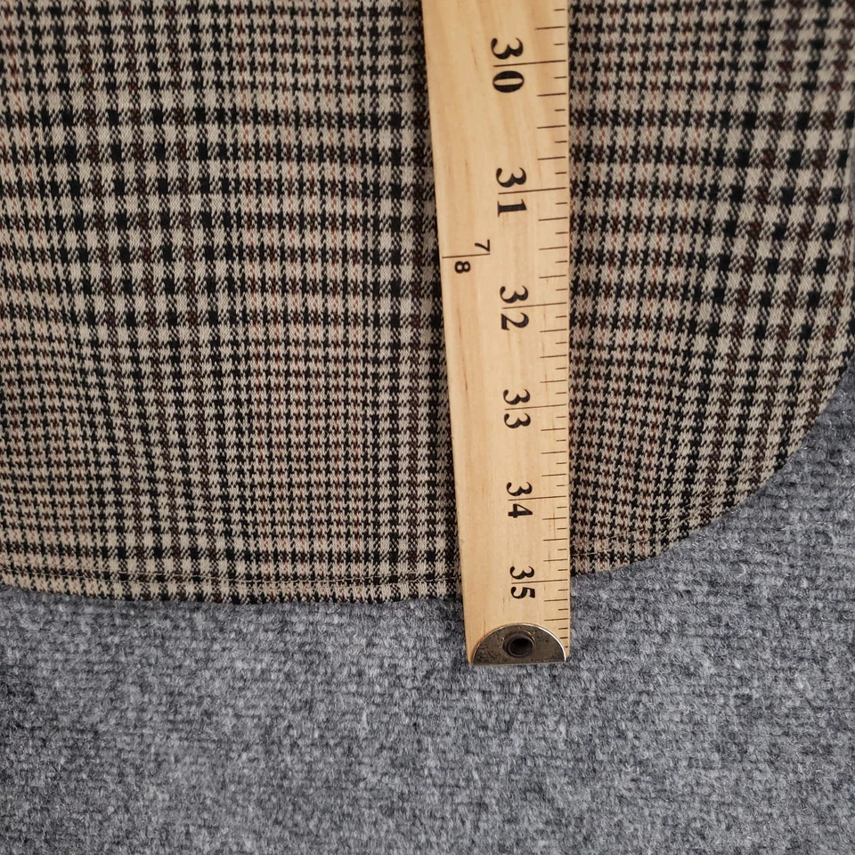 NEW Max Studio Dress Womens L Large Brown Houndstooth 3/4 Sleeve Shift Stretch - Image 3 of 4