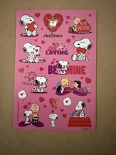 Peanuts Snoopy Heart Love Mail Stickers Sticker Sheet Valentines Day Charlie Luc