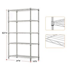 Storage Shelf Heavy Garage Shelving Storage Shelves Chrome MultiFunctional
