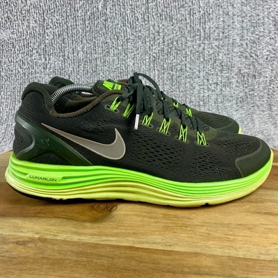 Nike Lunarlon Lunarglide Shoes Mens 11 Black/Volt Comfort