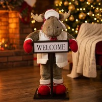 Weihnachtselch 100Cm Stehend Stoff Rentier Dekofigur Winter Weihnachten Deko