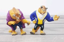 Applause Disney Beauty & the Beast BEAST 2" PVC Figure Lot (2) VTG 1990s