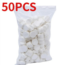 50pcs White Disposable Compressed Towel Coin ...