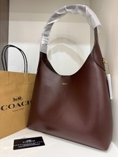 Brooklyn Natural Coach Grain Leather Shoulder...