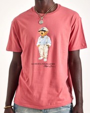 NWT Polo Ralph Lauren Men's Size M Polo Bear Sailor T-Shirt Pink Classic Fit
