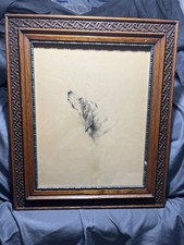 Antique Drawing Of Hound Dog Unsigned By Rosa Bonheur (1822-1899) Perhaps?