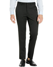 Kenneth Cole Reaction Men Slim Fit Stretch Dress Pants Black Size 31X32