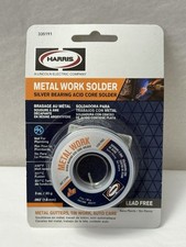 Harris Silver Bearing Solder 3 oz. Lead-Free Acid Core Solder Wire .062   M13 