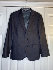 Express Producer Blazer Men's Modern Fit Wool Blend Two Button Size 38 Short