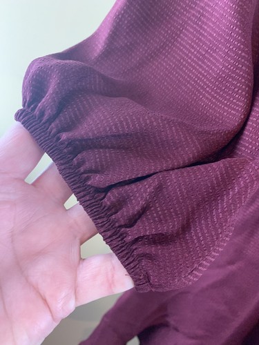 Speechless Juniors Long Sleeve Tie Neck Short Dress. Size Medium. Wine. NWT - Picture 2 of 11