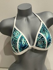 Victoria s Secret PINK Palm Leaf Print Bikini Top Large A-C Cup Best Fit 36 A-C