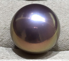 Charming 17mm South Sea Genuine Purple Lavender Round Loose Pearl UnDrilled 009