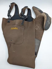 CABELAS 5mm Neoprene Brown Original Stockingfoot Chest Waders  Sz M 02010R (A3)