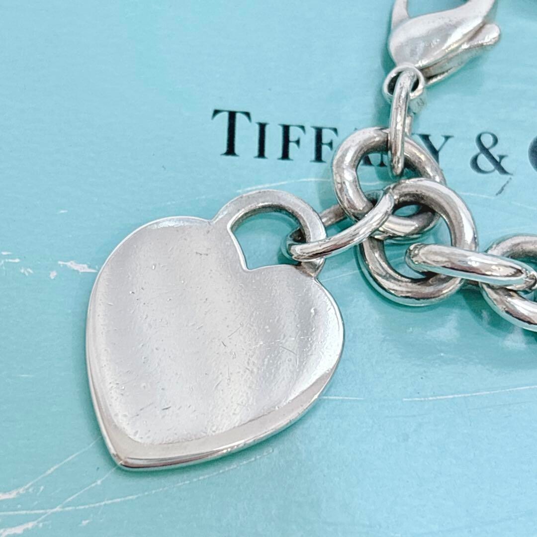 Tiffany & Co. Sterling Silver 925 Heart tag charm bracelet No Box