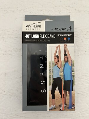 48  Vivi Life Fitness Long Flex Black Band *Medium Resistance*