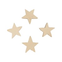 Streudeko Holzsterne Weihnachten Natur Ø4Cm 24 Stk Deko Sterne, 24 StüCk
