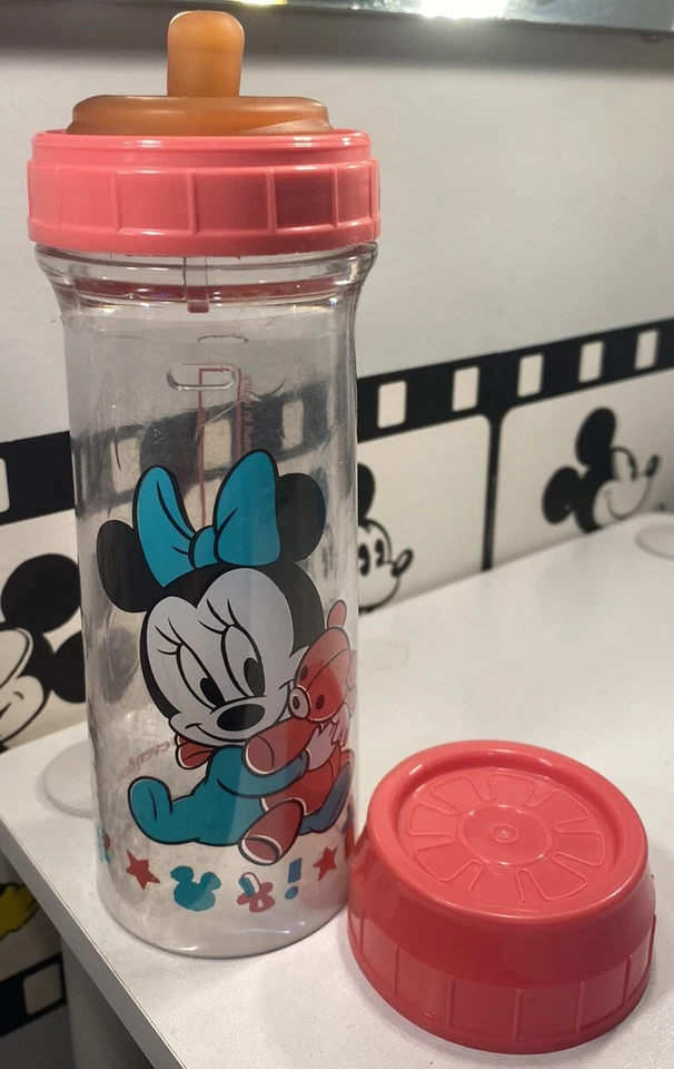 Vintage Evenflo Disney Babies Drop In Nurser Minnie Mouse Baby Bottle 8oz RARE🎀 - Image 3 of 4