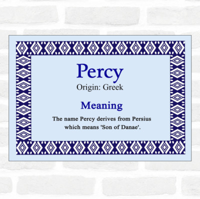 Percy Namensbedeutung blau Zertifikat