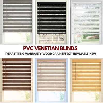 PVC Jalousie Fensterrollo schwarz, weiß, grau oder Holzmaserung Optik UK