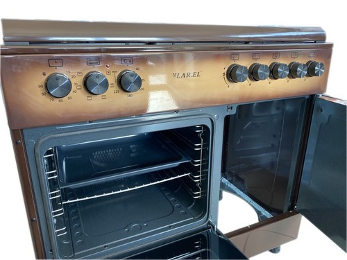 Cucina da 90x60 MARRONE Lar.El forno ELETTRICO con vano porta bombola 5 fuochi - Foto 3 di 4