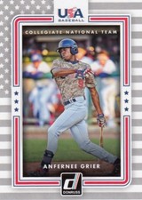 (33) 2016 Donruss ANFERNEE GRIER USA Rookie Card LOT #USA-15 Diamondbacks