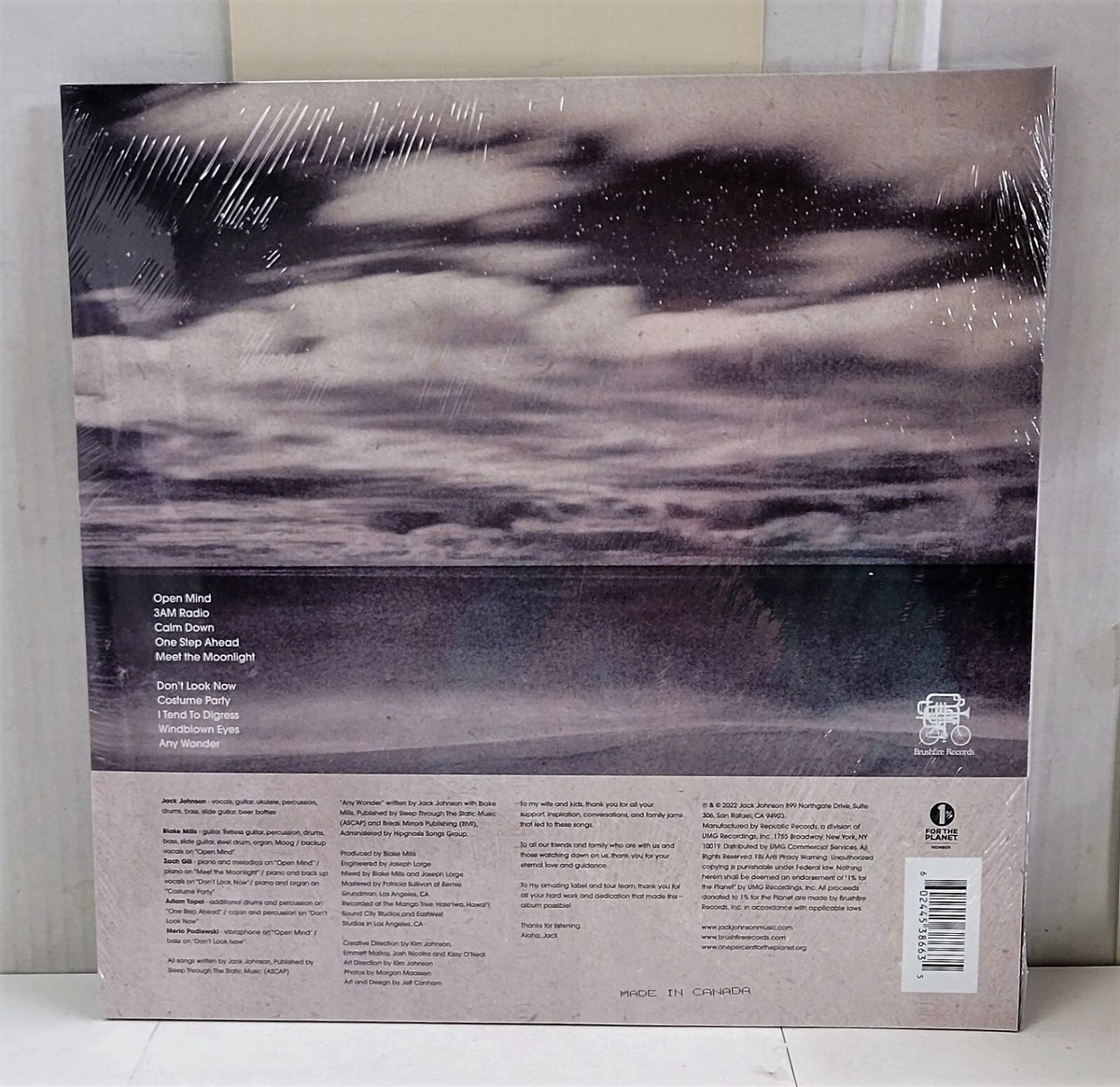 JACK JOHNSON/MEET THE MOONLIGHT 重量版LP Jack Johnson – Meet The Moonlight – Vinyl (Milky Clear, LP