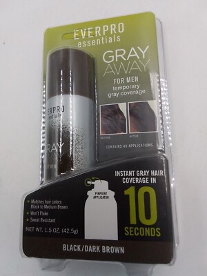 Everpro Essentials Gray Away For Men Temporary Grey Coverage 1.5oz Black/Drk Brn