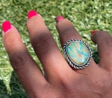 Turquoise Rope Ring