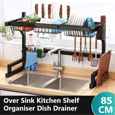 Over The Sink Dish Drying Rack Stainless Steel Kitchen Dish Drainer Kitchen Rack