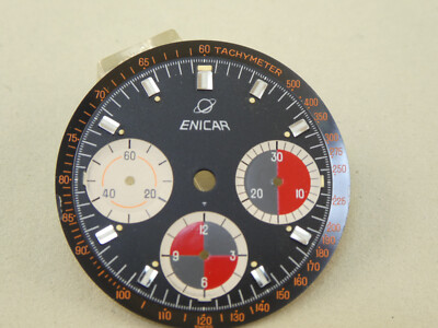 NOS  Zifferblatt / Dial  ENICAR    cal. VALJOUX 72   D 31,0 mm