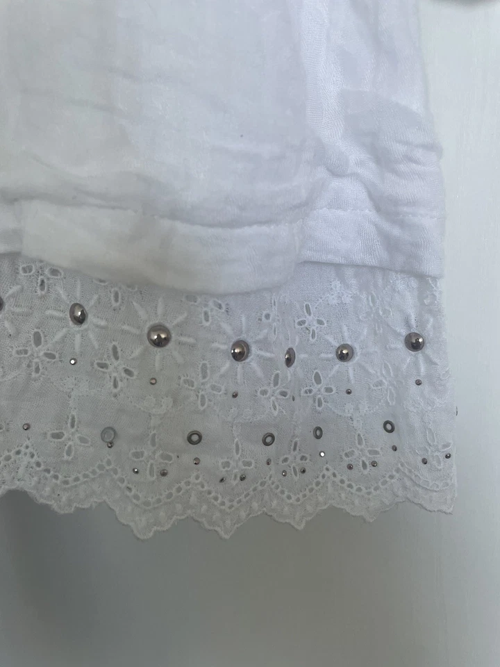 Vestido Camisa Roberto Cavalli Beachwear Blanco Talla M Foto 4 de 4