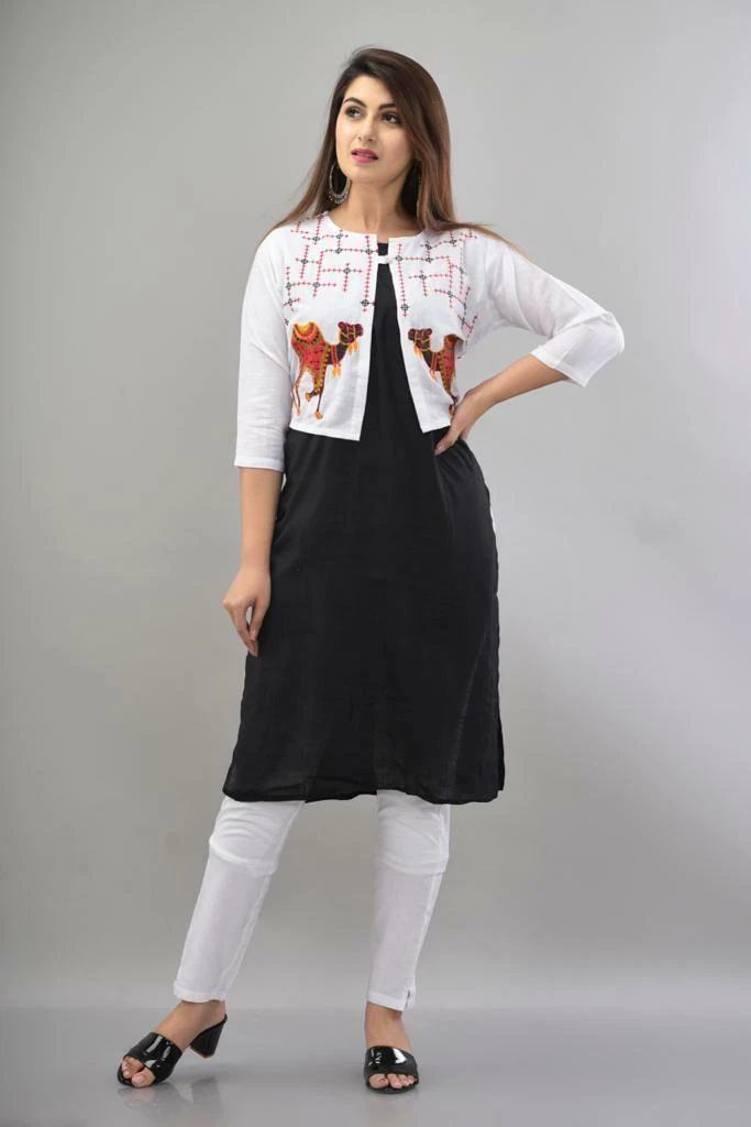 Sleeveless kurti with best sale jacket