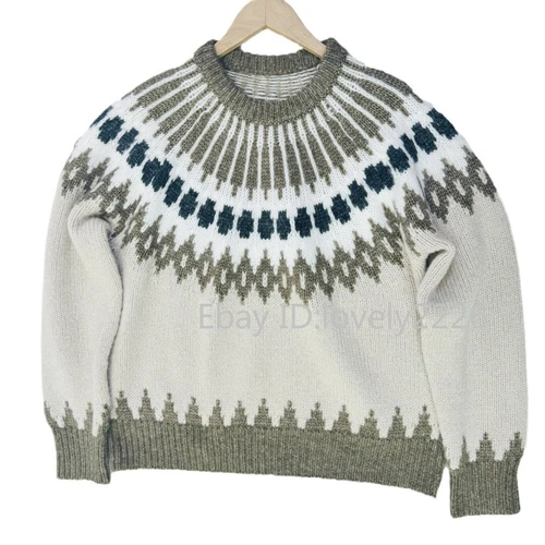 Nili Lotan Womens Autumn Warm Vintage Crew Neck Fashion Knitted Sweater - Picture 6 of 18