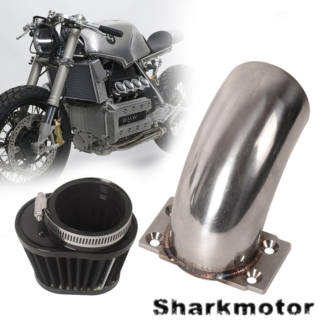 For BMW K100 K75 Air Intake Tube 90 degree With Air Filter Kit Cafe ...