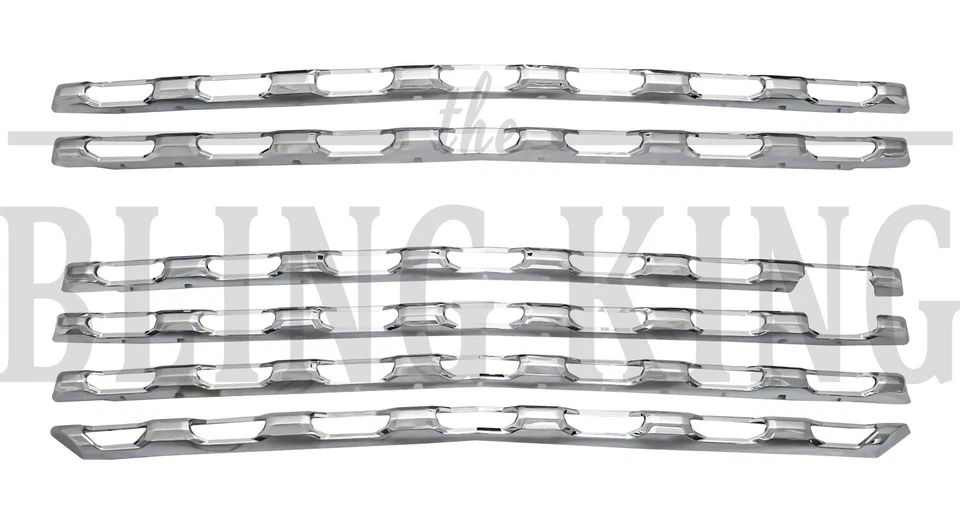 Chevy Silverado 1500 2019-2022 parrilla cromada inserción rejilla superposición moldura WT Foto 2 de 4